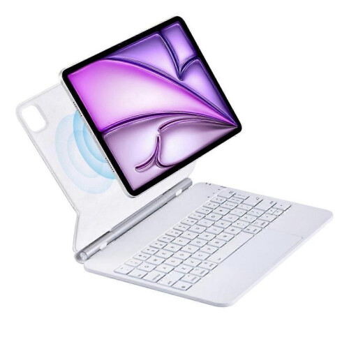 Magic Keyboard for IPad Air 6 11 Inch Tablet Case White 1