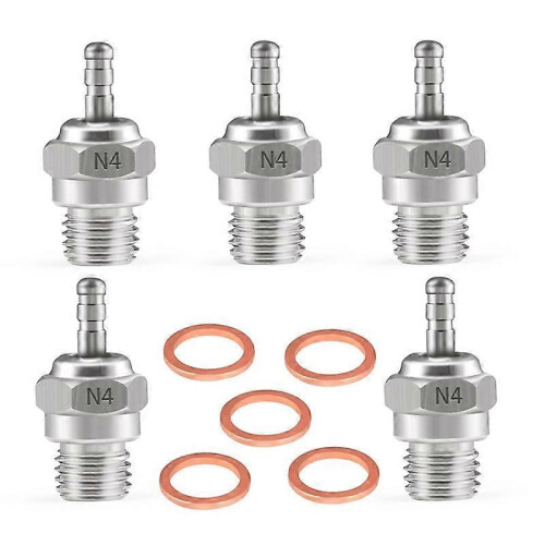 5Pcs Plug N4 Spark Nitro Engine OS for HSP HPI Redcat 1/8 1/10 RC Car