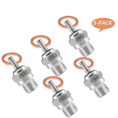 5Pcs Plug N4 Spark Nitro Engine OS for HSP HPI Redcat 1/8 1/10 RC Car 2