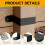 4pcs Strap Post Ties Black Deck Fence for Post U Bracket 2
