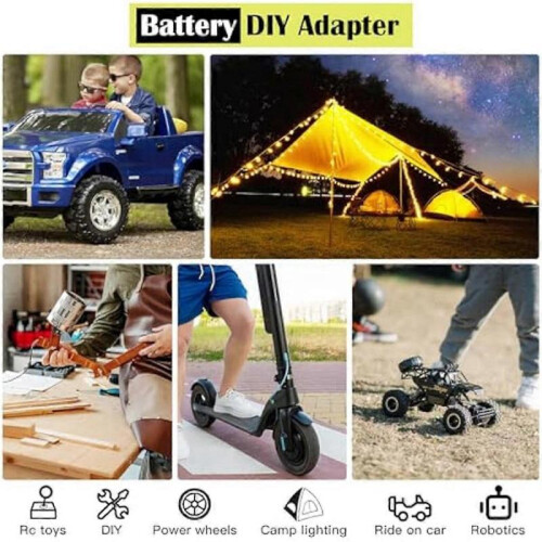 Power Wheels Adapter for Ryobi 18V Battery Wheels Conversion Kit 1