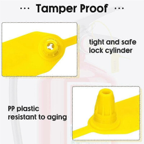 1000 Pcs Plastic Tamper Seals Fire Extinguisher Tags(Yellow) 2