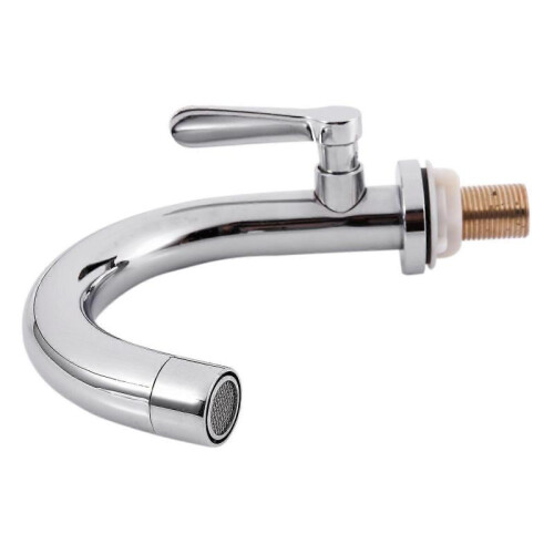 Kitchen Basin Faucet Single Cold Deck Mounted Stainless Steel Faucet 2