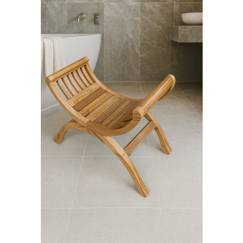 Teak Shower bathroom Stool bench seat 1