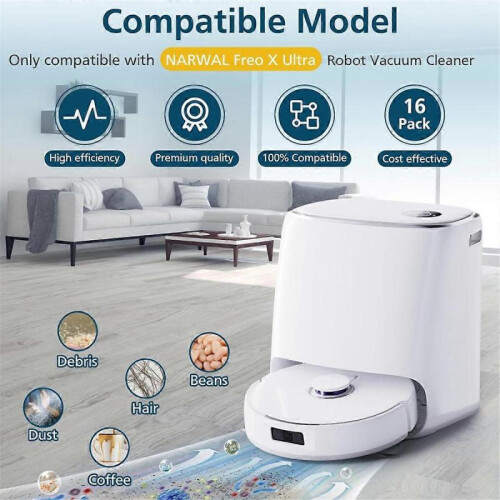 For Narwal Freo X Ultra Robot Vacuum Main Side Brush Hepa Filter Dust 1