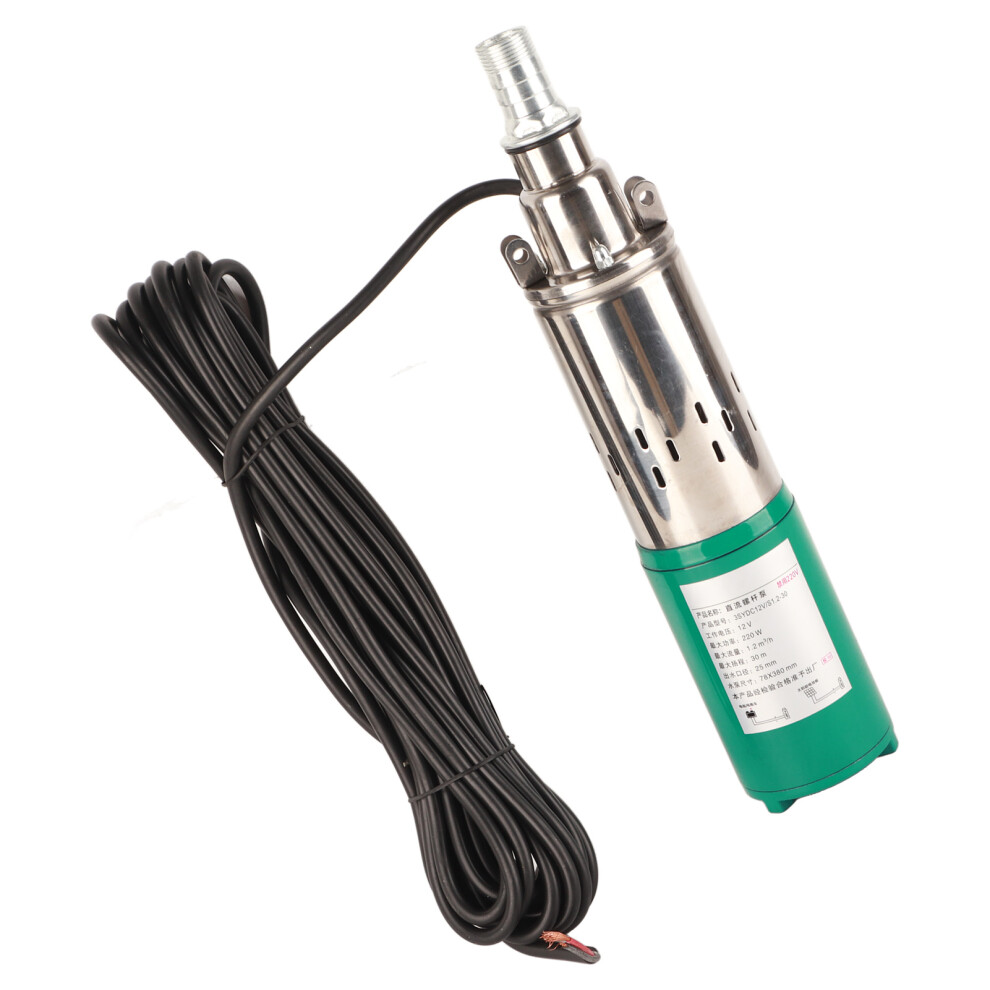 Solar Submersible Well Pump 220W 30M 12V Stainless Steel 8411328860429