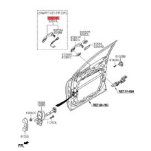 Left Front Outside Door Handle with Button for Kia Sorento 2015-2018