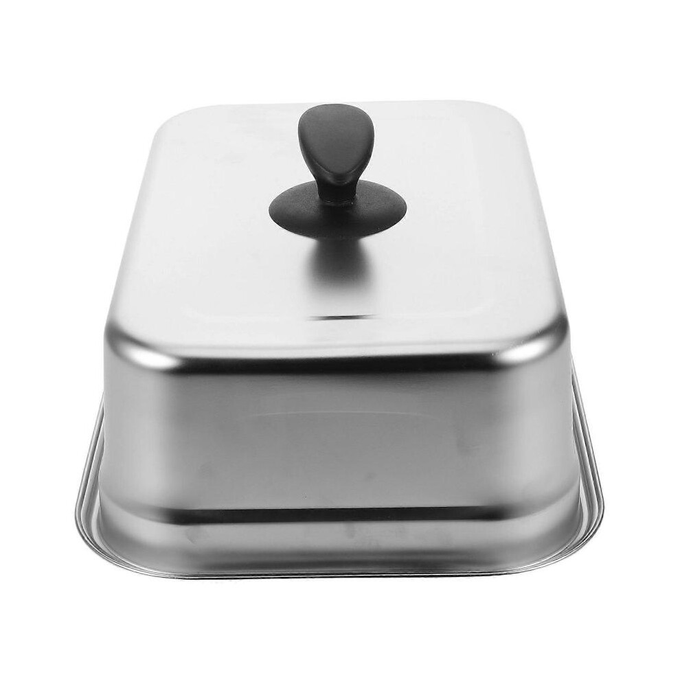 Stainless Steel Basting Cover for Grilling And Baking - Rectangular Melting Dome for Outdoor Barbecue Cooking - 1Pack Food Splatter Prevention