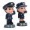 2pcs Birthday Party Cake Decor Topper Small Policemen Figurine Model 3