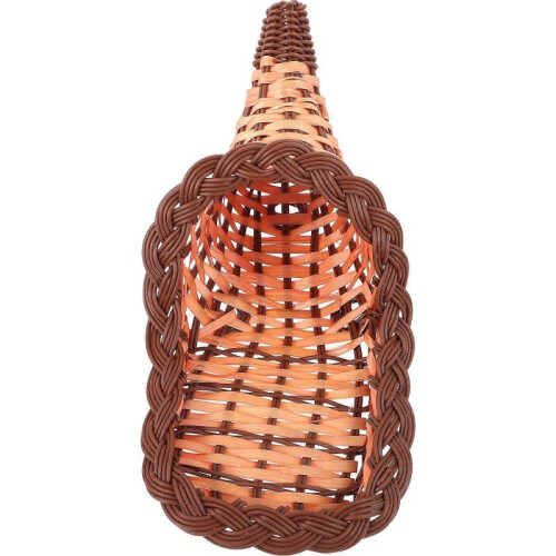 Fruits Basket Bamboo Cornucopia Shaped Storage Home Decor Chocolate 35.00X15.00X15.00CM 1 Piece 1