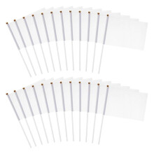 Yard Flags White Hand Held Referee Marking 31.00X31.00X14.00CM Waterproof 24Pcs