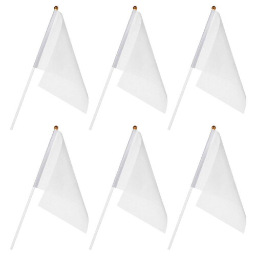 Yard Flags White Hand Held Referee Marking 31.00X31.00X14.00CM Waterproof 24Pcs 2