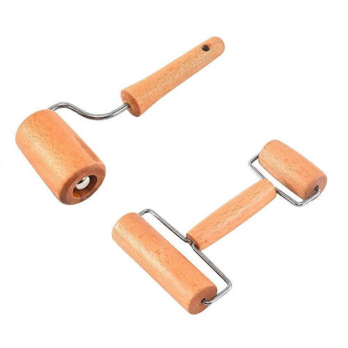 Double-End Rolling Sticks 2 Pcs Dough Roller for Pizza And Bread Preparation Wood Material Easy To Clean 2