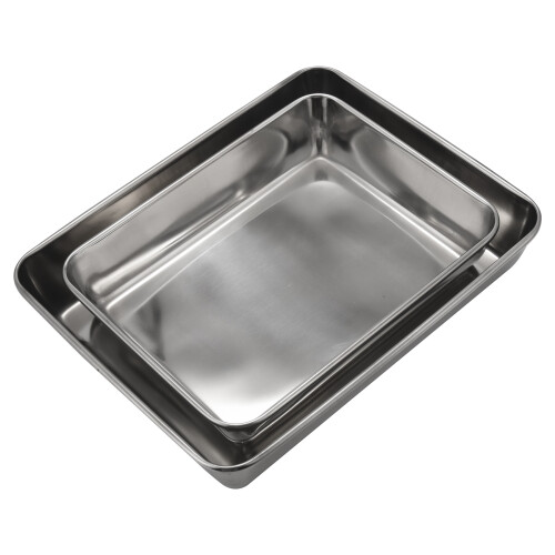 Lasagne Pan Set van 2, Rechthoekige Cake Diepe Bakvorm 1