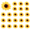 50 pezzi di teste di girasole artificiali in tessuto finto per W 2