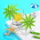 60 pezzi di carta da cocco tropicale verde U 4