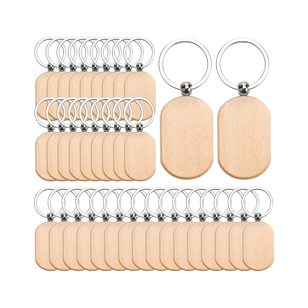 110 Llaveros De Madera En Blanco, Etiqueta De Llave Sin Terminar, E-image