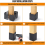 Poste ajustable de acero inoxidable (rango de 3,3 a 6 pulgadas) 3