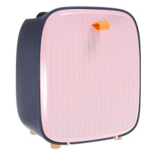 Trash Can Waste Paper Basket Rectangular Odor Control Home Office Pink 19.70X17.30X12.50CM Plastic 1Set