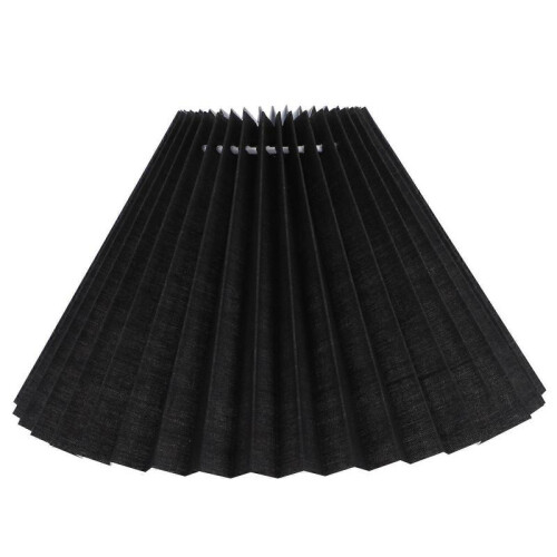 Pleated Black Lampshade Light Protection Iron 1Set