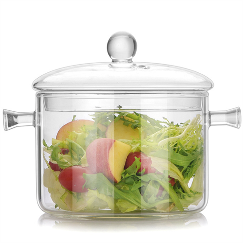 Double Ear Bowl Glass with Lid High Borosilicate H 1