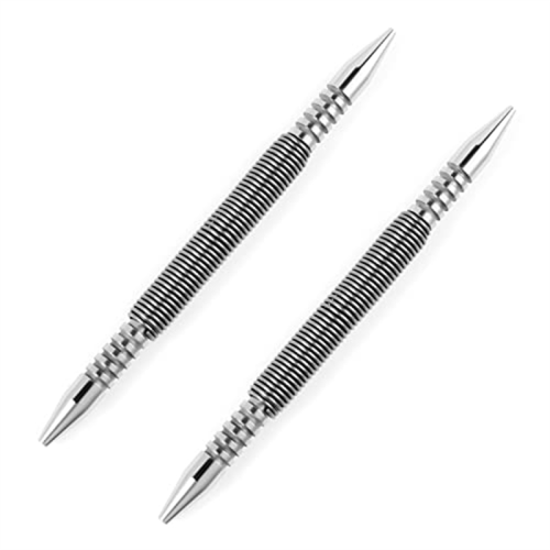 2 peças de fixadores de pregos duplos, conjunto de molas de 3/32 e 1/8 polegadas