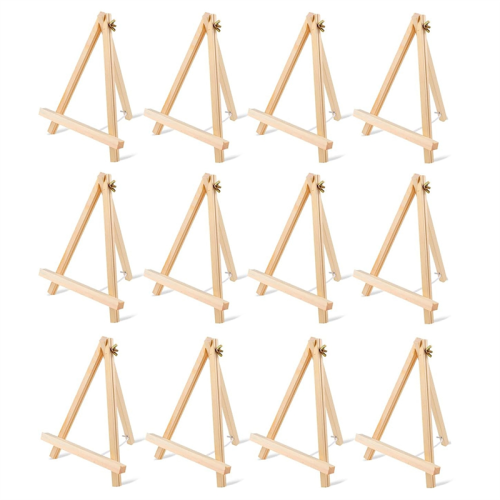 12PCS Ξύλινα Καβαλέτα, Επιτραπέζια Τέχνη Ζωγραφικής Eas 1