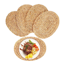 Oval Woven Placemats, Natural Water Hyacinth Place