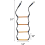 Bootladder, 4-traps scheepsladder, draagbare bootladder 6