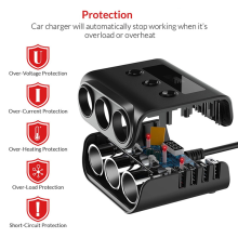 Accendisigari per auto TR12 a triplo evaporatore con interruttore di volume