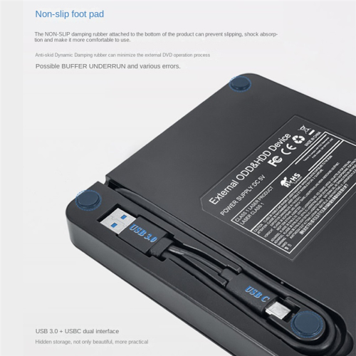 Unidade óptica externa de DVD para laptop e desktop Universal 2
