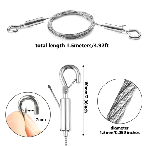 4 kpl säädettävät taulunripustuslangan sarjat Frame Kit 2