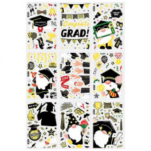 Graduation Party Window Decoration 1 Set Multi Color Wall Stickers for Kids Room And Showcase Decoration PVC Material