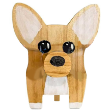 Dierenbrilstandaard, houten-Corgi lenzenvloeistofhouder