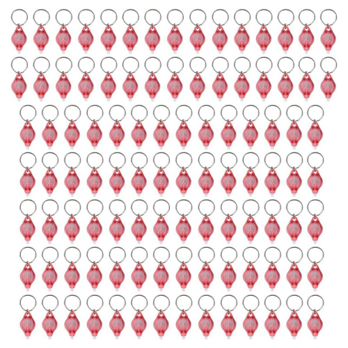 Pack of 100 LED Keychain Flashlight, 395Nm UV Ligh