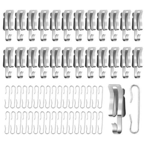100 stk varmekabeltakklips og avstandsskiver, metall 1