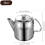 Stainless Steel Teapot 20 Oz Spill-Proof Metal wit 3