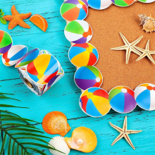 Borde de tablero de anuncios de 68.9 pies con adorno de pelota de playa