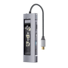 8-i-1 USB-hub med disklagringsfunksjon for M.2