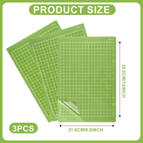 Tapete de corte de 8,5 x 12 polegadas (pegada forte), 3 peças adesivas 2