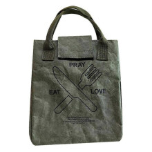 (E, Multicolor) Large Capacity Insulated Lunch Bag Work School Thermal Food Container Carrier Tote Bag