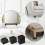 Bed Risers 1 Inch, 6pcs Adjustable Furniture Riser 5