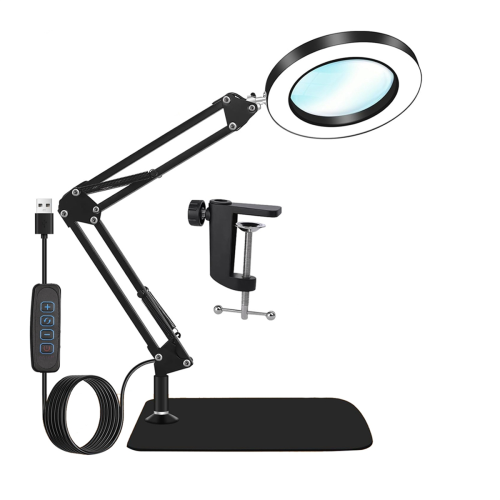 10X Magnifying Glass with Light and Stand, Dimmer 2
