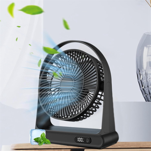 Petit ventilateur de bureau USB, mini ventilateur portable rechargeable 2