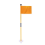 Orange Golf Green Flag, Two-Section Detachable Fla 1