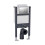 NES Home Nes Home Top or Front Wall Hung Toilet Frame Chrome Flush Rectangle Buttons 1