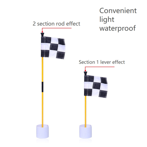 Κόκκινη και άσπρη πράσινη σημαία γκολφ, πολύχρωμη δύο τμημάτων 2