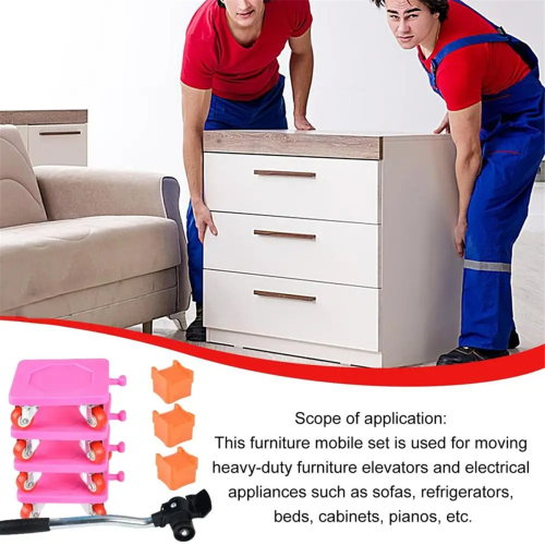 8pcs Heavy Mover Rolling Home Tool with Wheel Movi 2