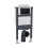 NES Home Nes Home Top or Front Wall Hung Toilet Frame Matte Black Flush Round Buttons 1