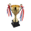 Taça de troféu de ouro de 11,4 polegadas para competição de reunião esportiva 1